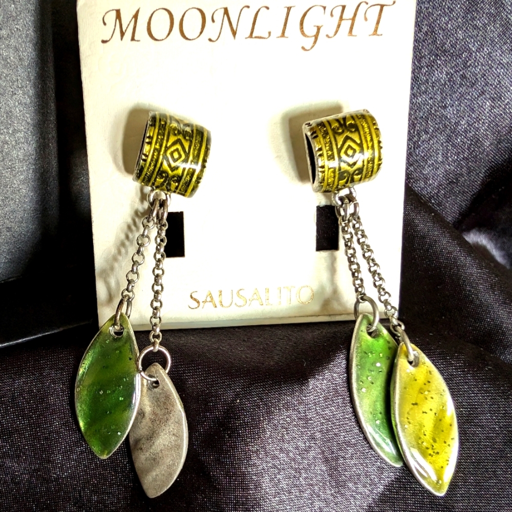 Sausalito dangle leaf earrings